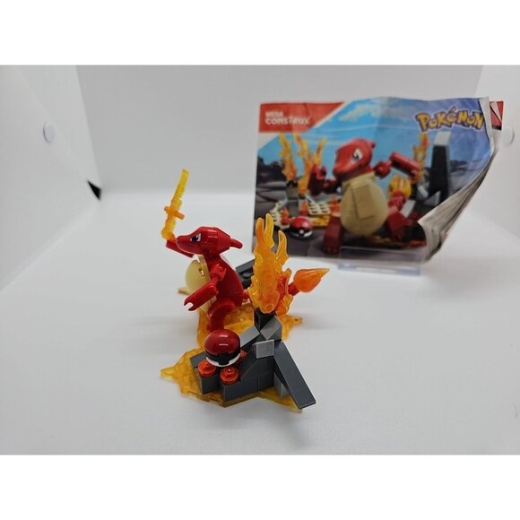 MEGA Construx Pokemon Charmeleon  Nearly Complete With Pokeball And Manual DYR76 - Picture 2 of 4
